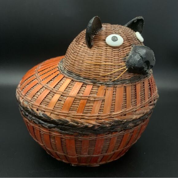 Vintage Chinese Cat Basket - Picture 2 of 13